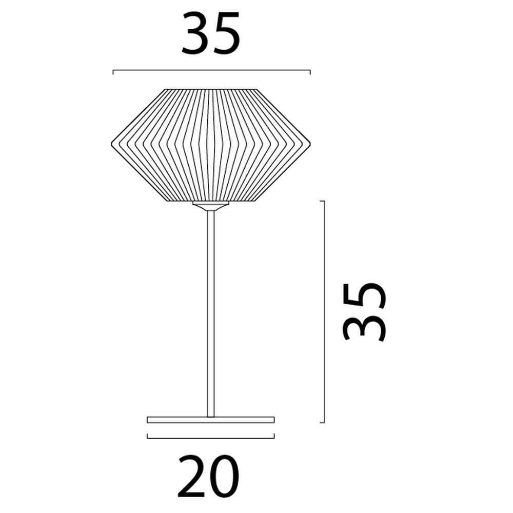 Table lamp Bicono with rope cap Ø 35cm Masterlight 8718121352831