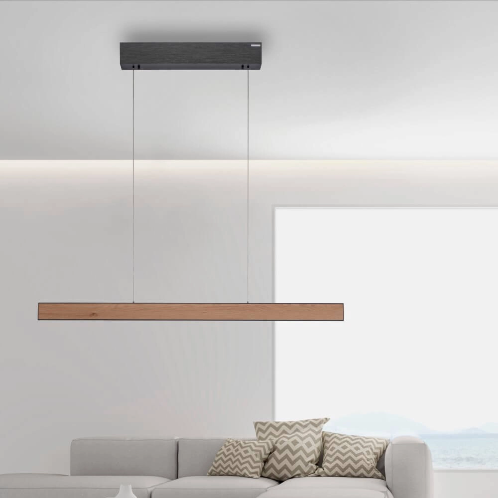 Design hanging lamp Pure E-Motion wood Paul Neuhaus 4012248372937