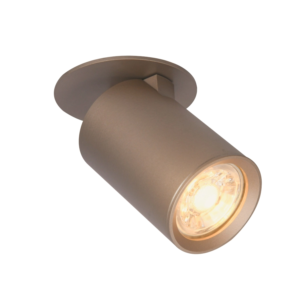 Champagne recessed spotlight Parma Ø 5.4cm aluminium