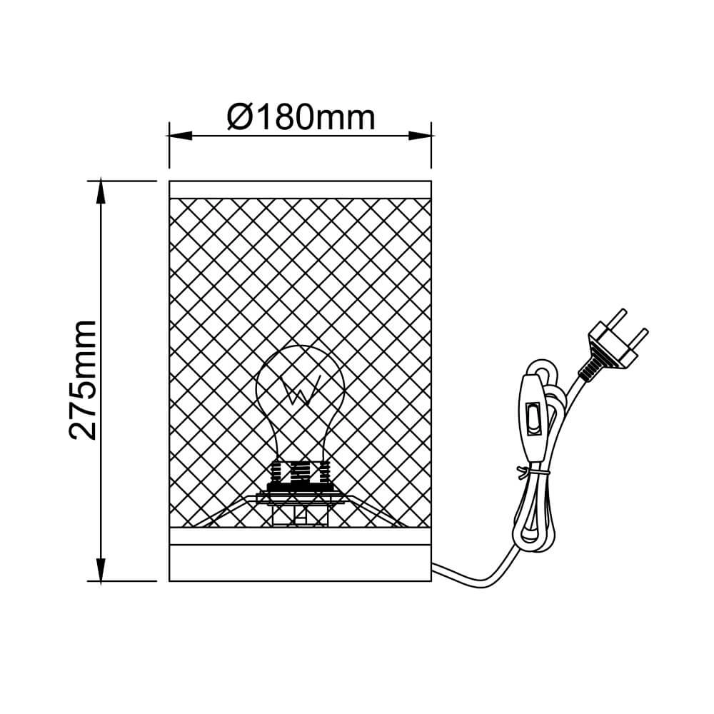 Mesh table lamp Maze Brilliant 4004353411564