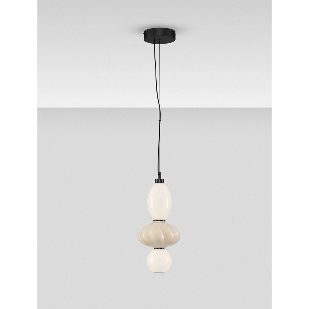 Pendant lamp Oneta white - beige Lyora 5212017473929