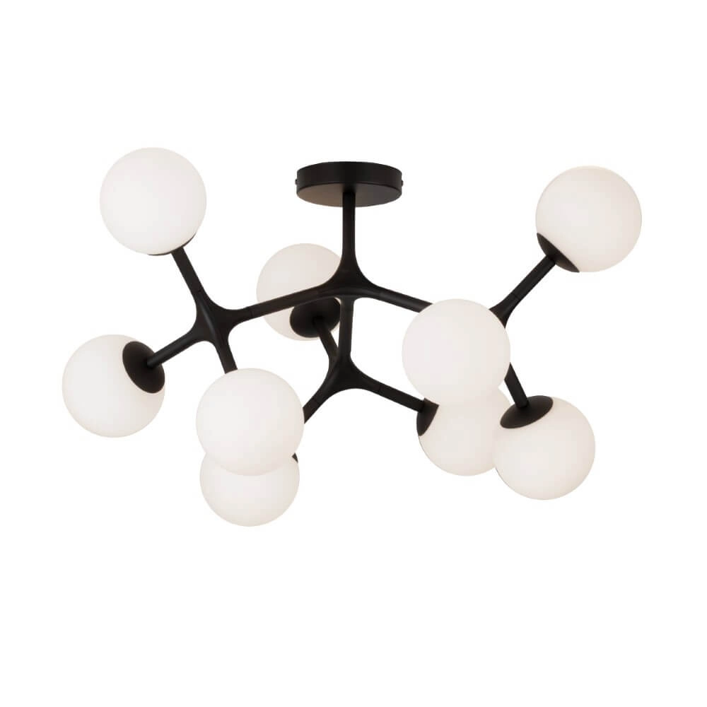 Designer ceiling lamp Maragall 9-light black