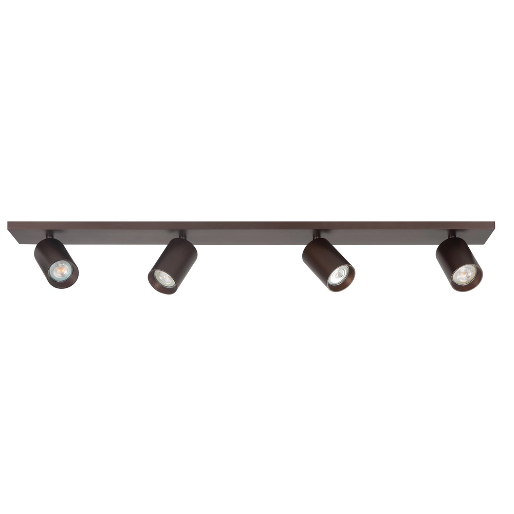 Surface-mounted spot Mila 4-light straight chocolate