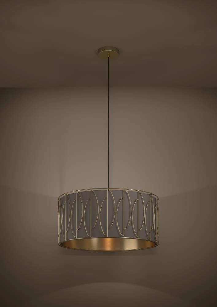 Modern hanging lamp Corojal cappuccino with gold Stars of Light 9008606243181