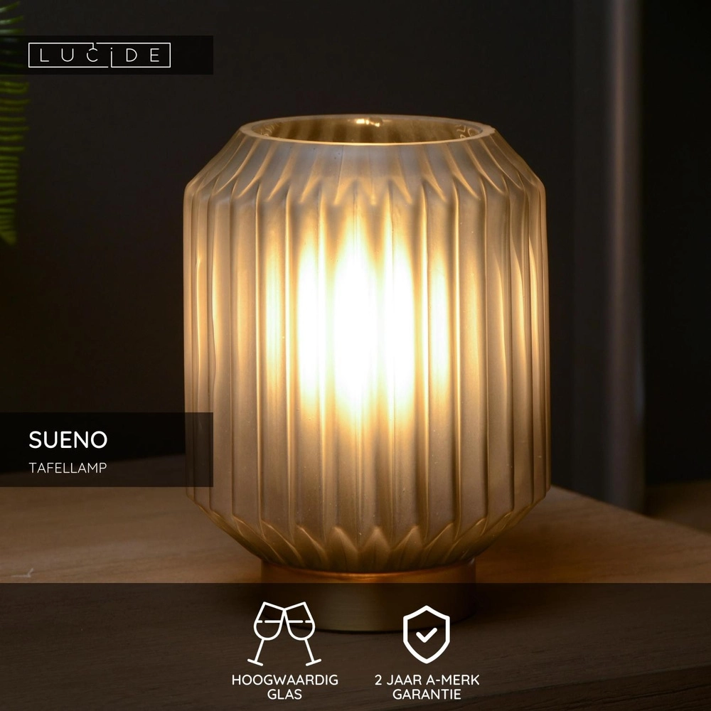 Table lamp Sueno grey Lucide 5411212451484