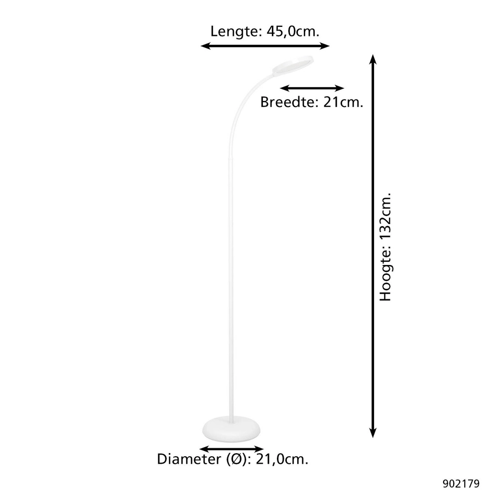 Floor lamp Lauro white Eglo 9008606357499
