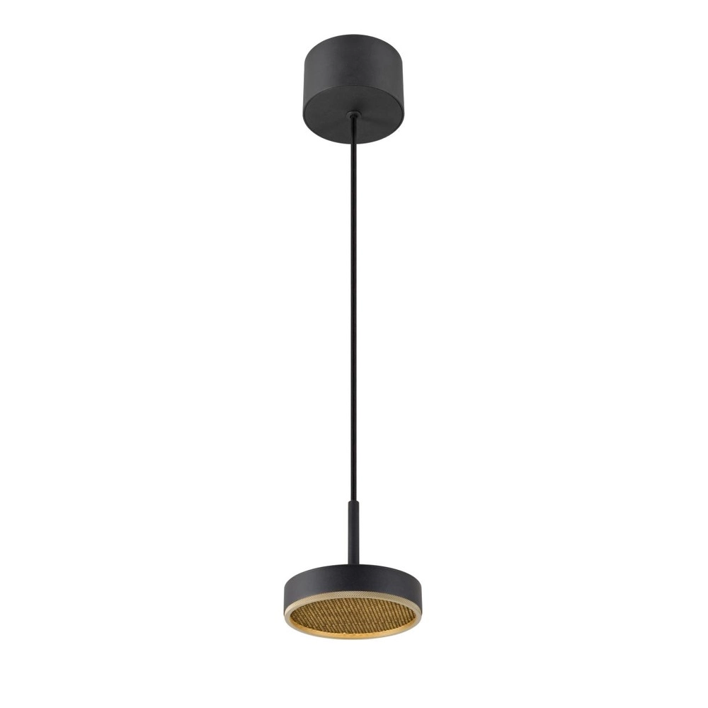 Pendant lamp Grip! Flat black with gold Ø 14cm SLV 4024163304252