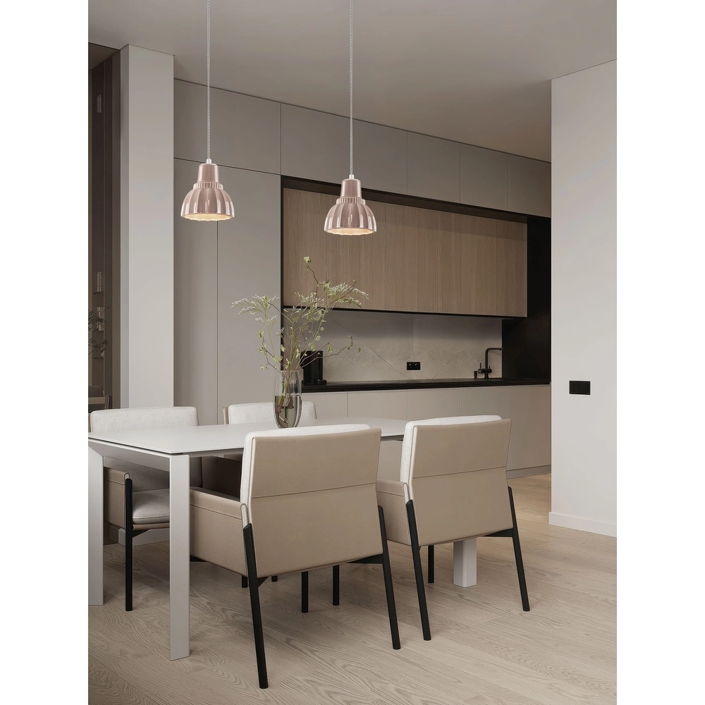 Pendant lamp Picco white with mocha brown