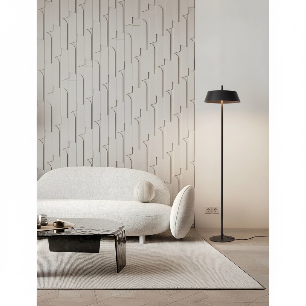 Sleek floor lamp Velio Black design