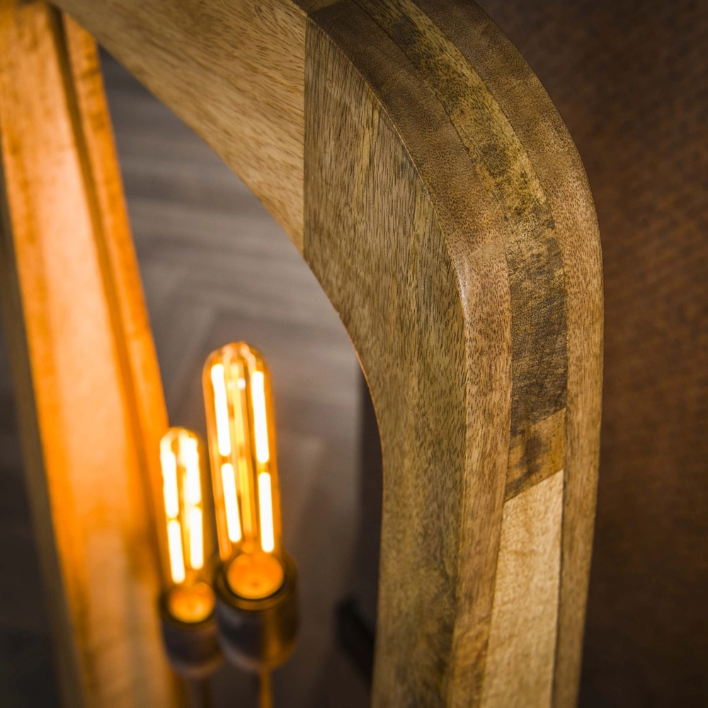 Wooden floor lamp Bray 3x E27 - Mango wood Lyora 8716803511422