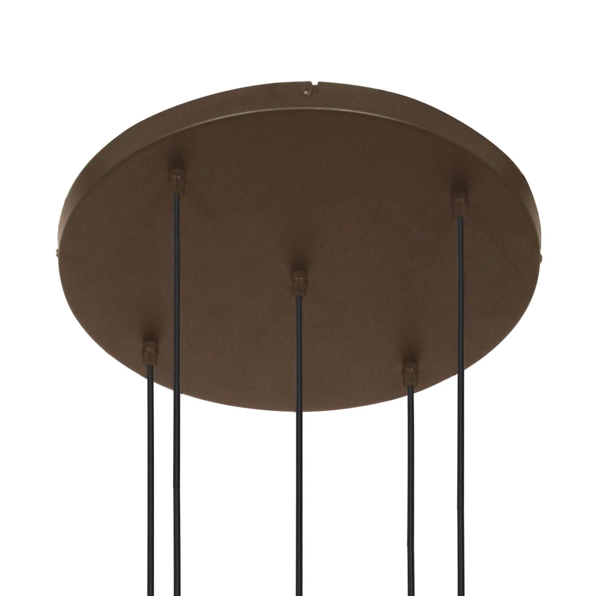5-light vide pendant lamp Bollique Cocoa with amber glass Steinhauer 8712746187175