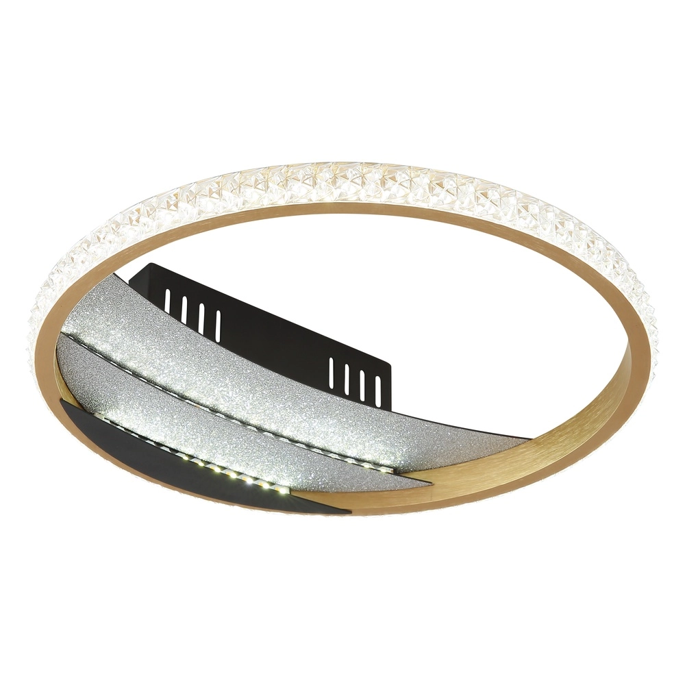 Unique ceiling lamp Constance black with gold Ø 29,5cm Globo 9007371569847