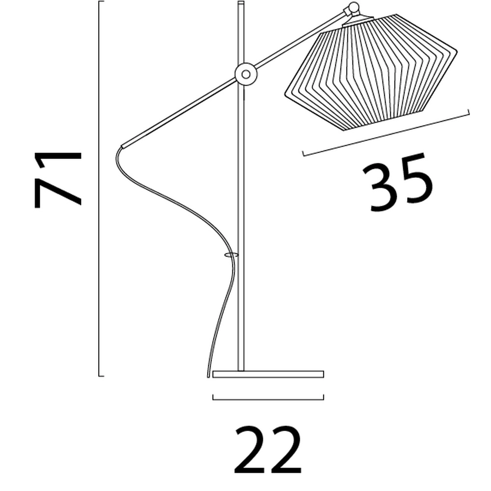 Adjustable table lamp Bicono with rope cap Ø 35cm Masterlight 8718121352848