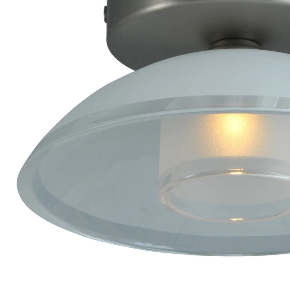 LED flush ceiling light Melani metallic gray Masterlight 8718121212647