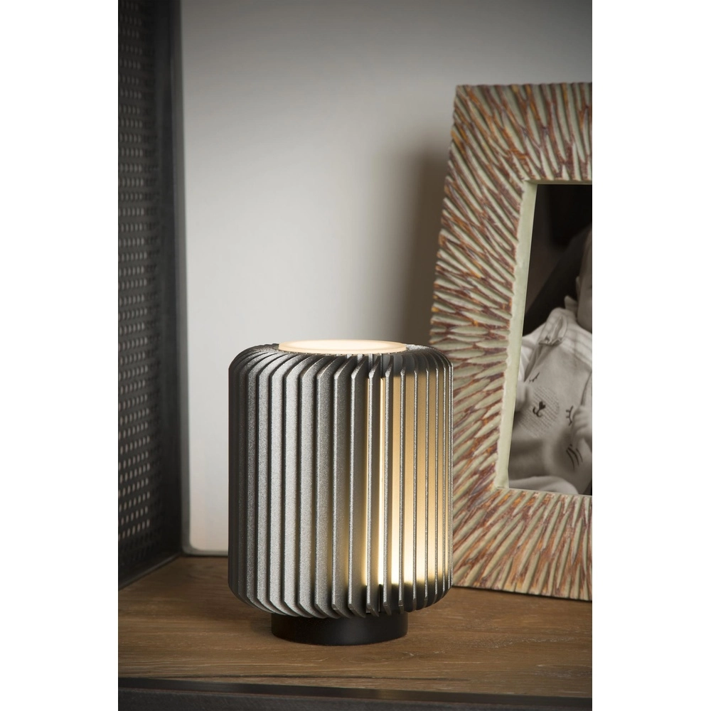 Table lamp Turbin grey Lucide 5411212262660