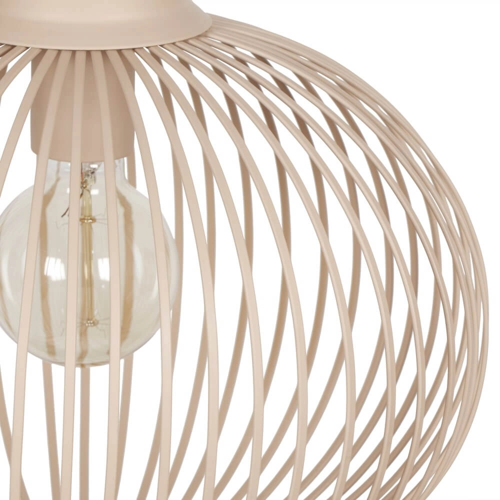 Wire pendant lamp Gila Ø 33cm - sand Trio 4017807617542