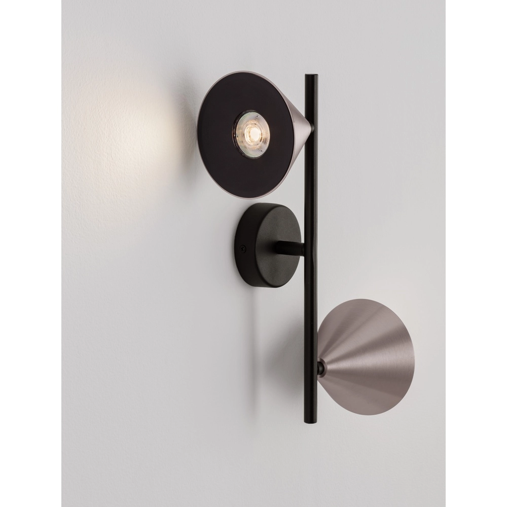 Wall lamp Conico Double black with coffee brown Lyora 5212017475404