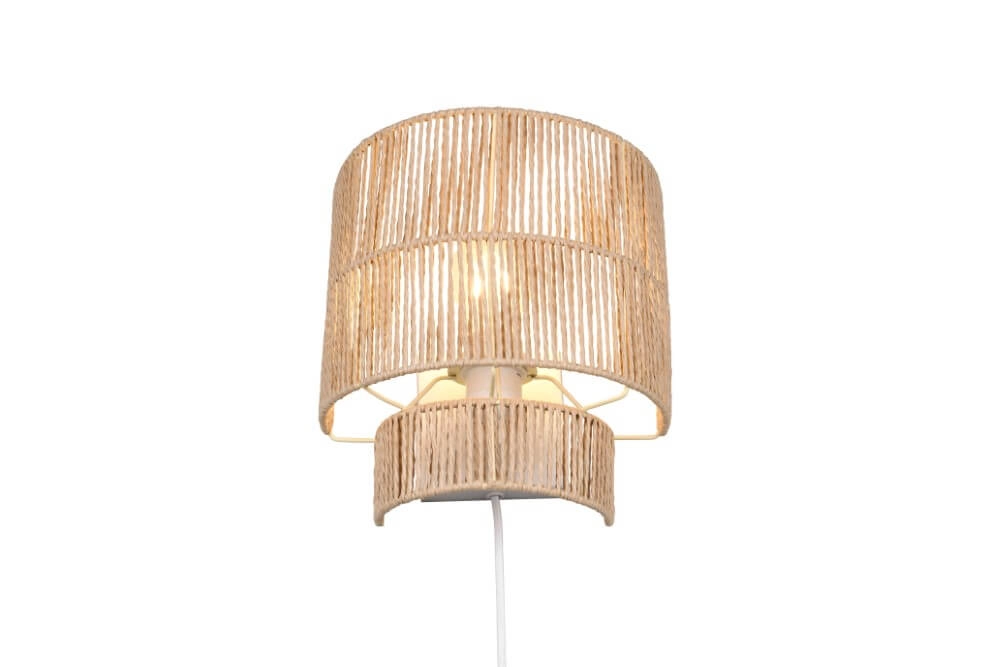 Japandi wall lamp Satna Rattan Trio 4017807636192