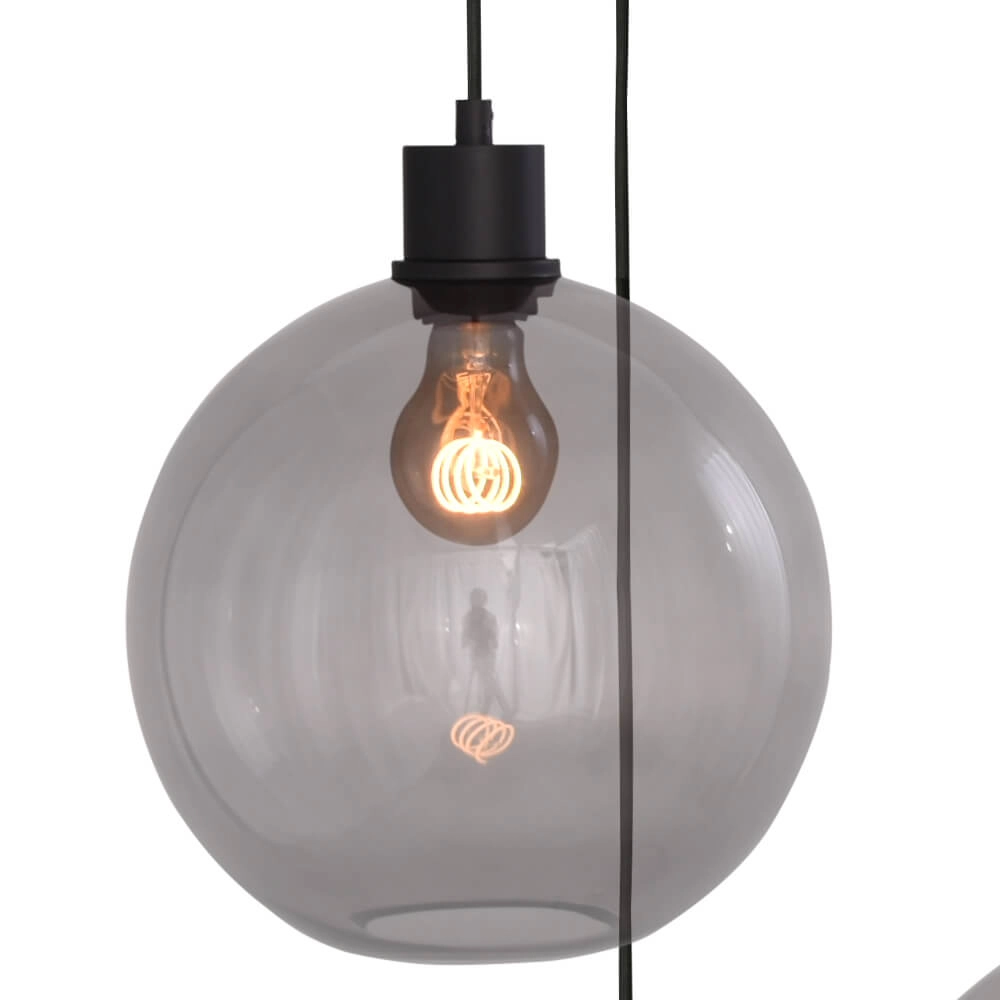 Vide hanging lamp Lazise 3x Ø 25cm black Masterlight 8718121303543
