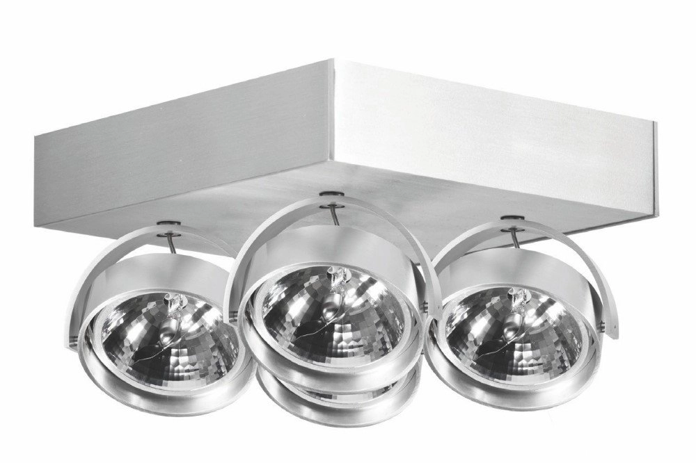 12 volt surface mounted spot Dutchess 4-light, gray