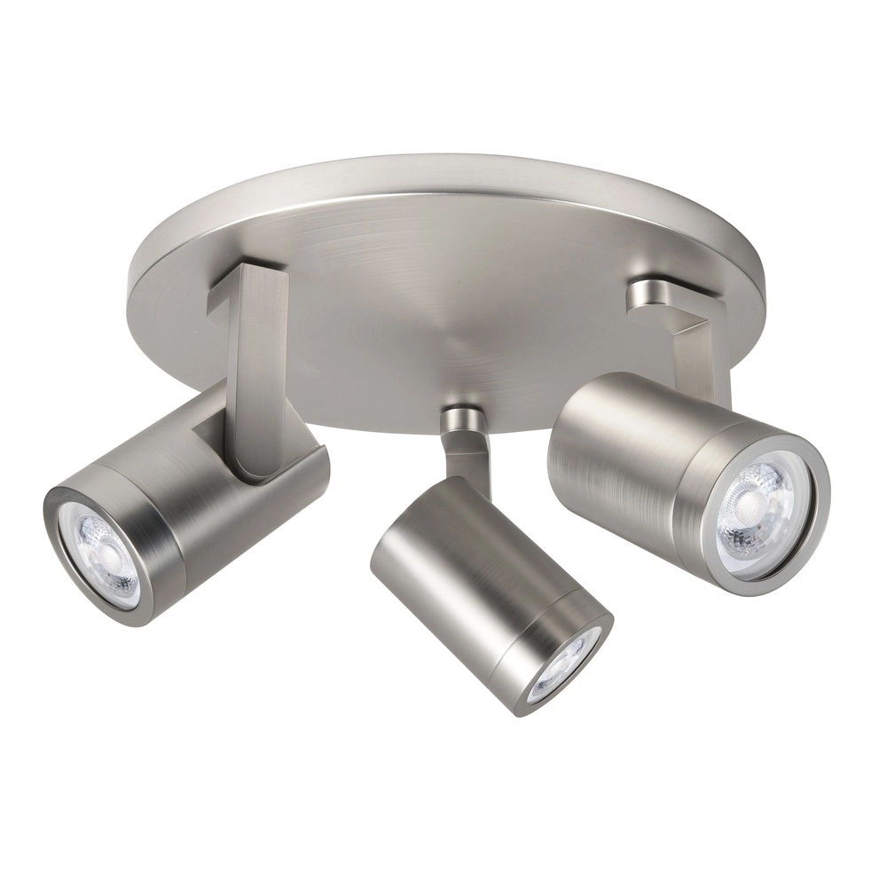 Surface-mounted spot Halo Spot nickel 3-light round