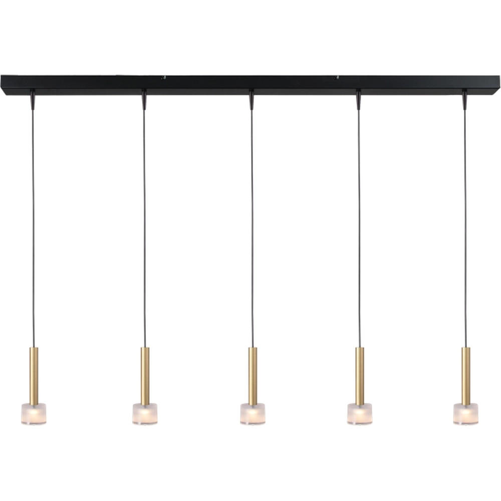 5-light pendant lamp Fabro LED - Matte Gold