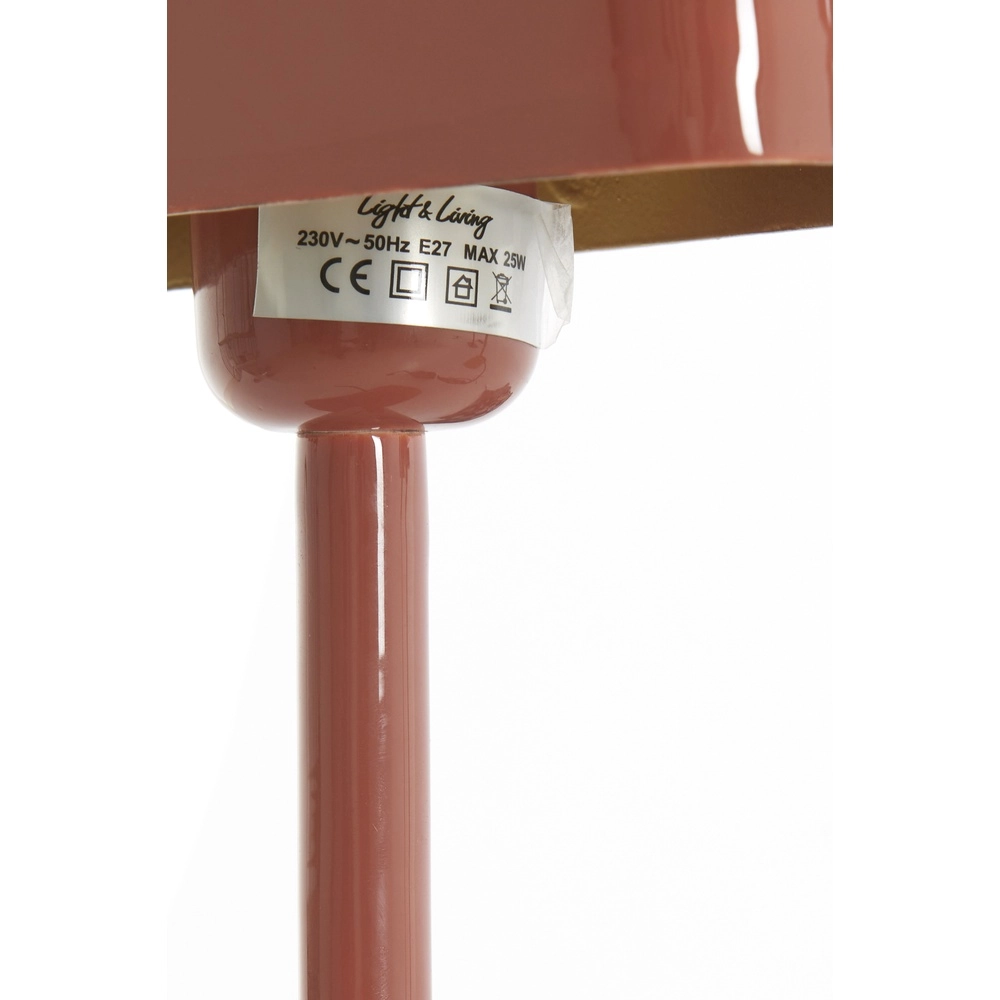Bedside Lamp Elenie 20x10cm - gloss dark coral Light & Living 8717807818708