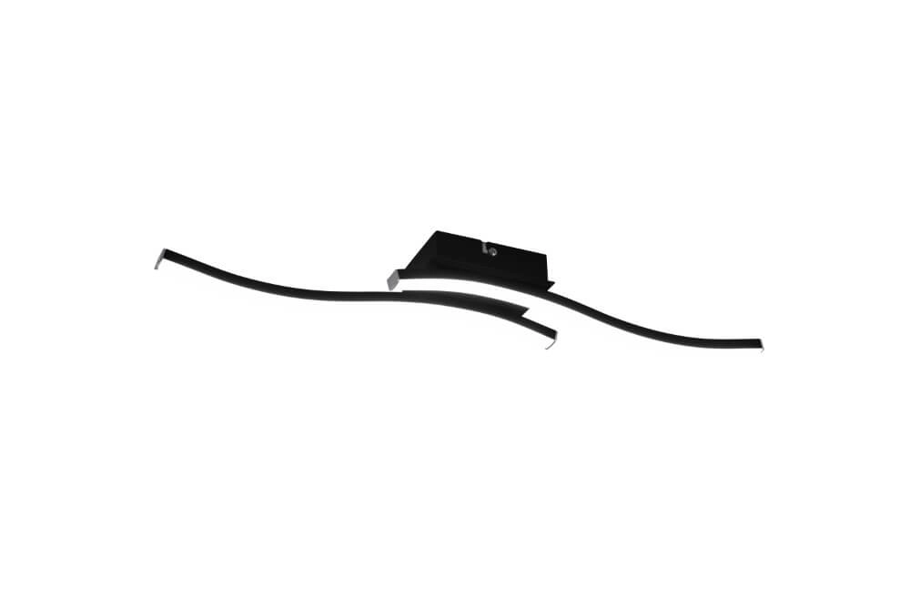 LED ceiling lamp Route 2-light black 4000K