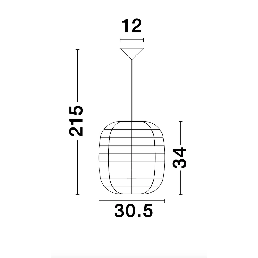 Rattan pendant lamp Melody Ø 30.5cm Lyora 5212017421319