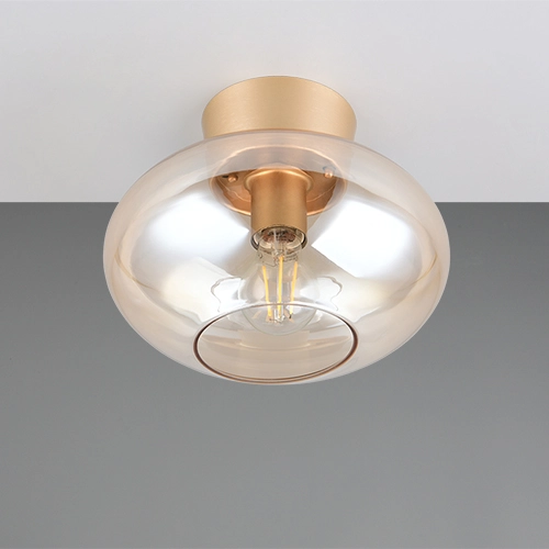 Ceiling lamp Sidera amber Ø 26cm Trio 4017807697261