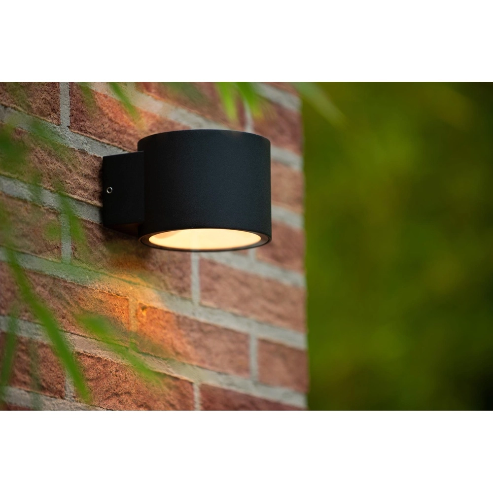 Design wall spot Oxford Up & Down Black Lucide 5411212281395