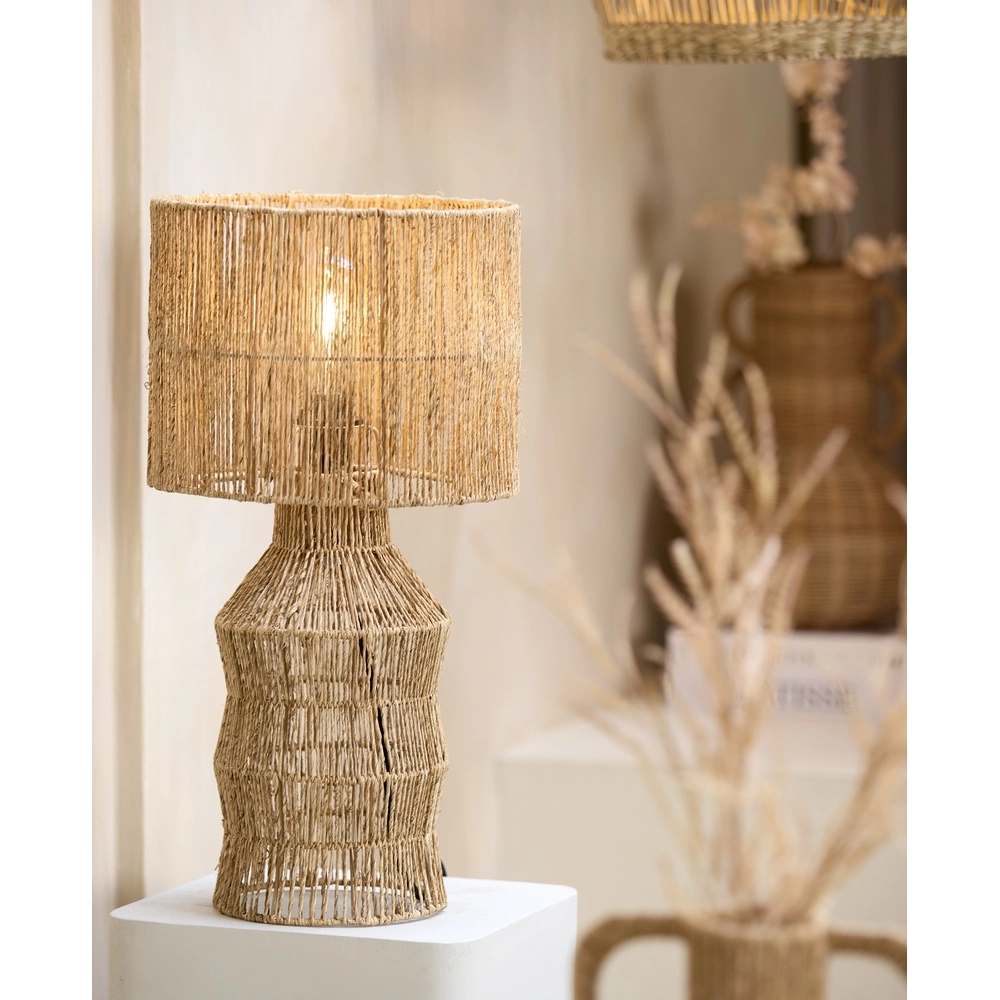 Jute table lamp Tidea Ø 28cm shade Light & Living 8717807836702