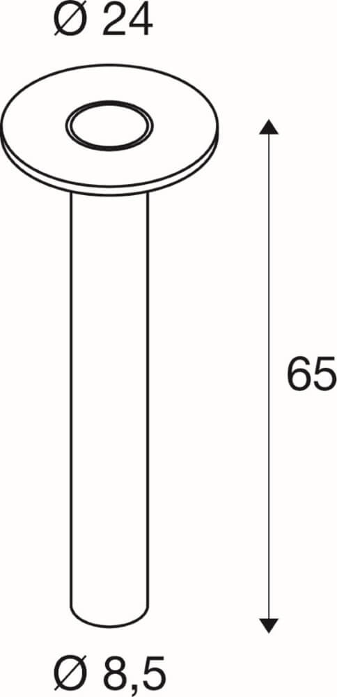 Led floor lamp I-Ring 65cm - anthracite SLV 4024163275163