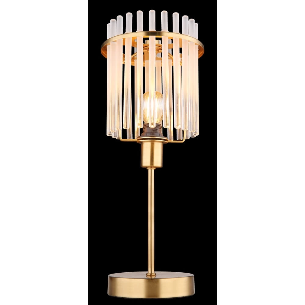 Golden table lamp Gorley with glass Ø 15cm Globo 9007371449811