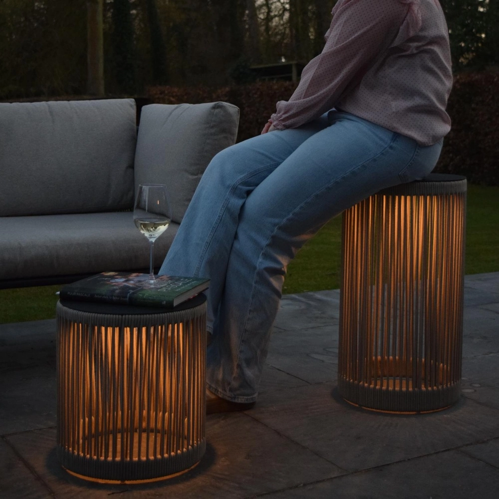 Rechargeable floor lamp Pingi taupe 61.5 x Ø 33.5cm Lucide 5411212061492