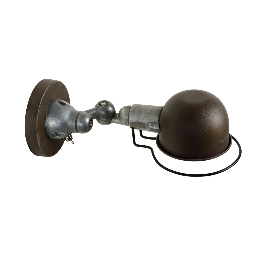 Classic wall lamp Honore Rusty brown Lucide 5411212450371