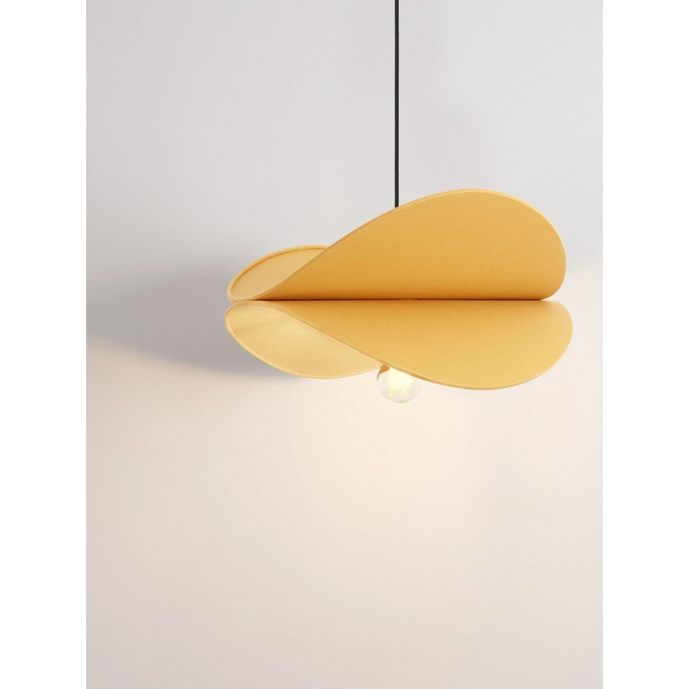 Modern pendant lamp Luve black with yellow Lyora 5212017493705