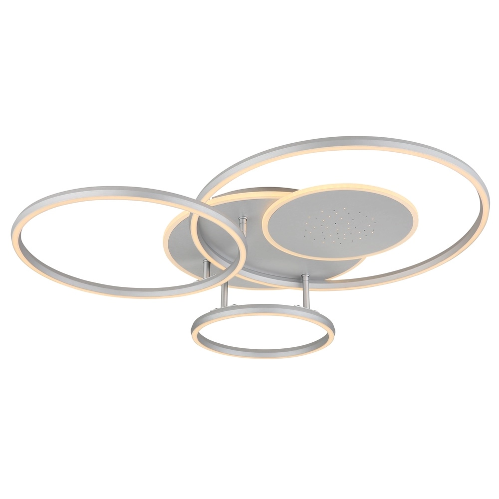 Modern ceiling lamp Johnson silver grey 80.7cm Globo 9007371583553