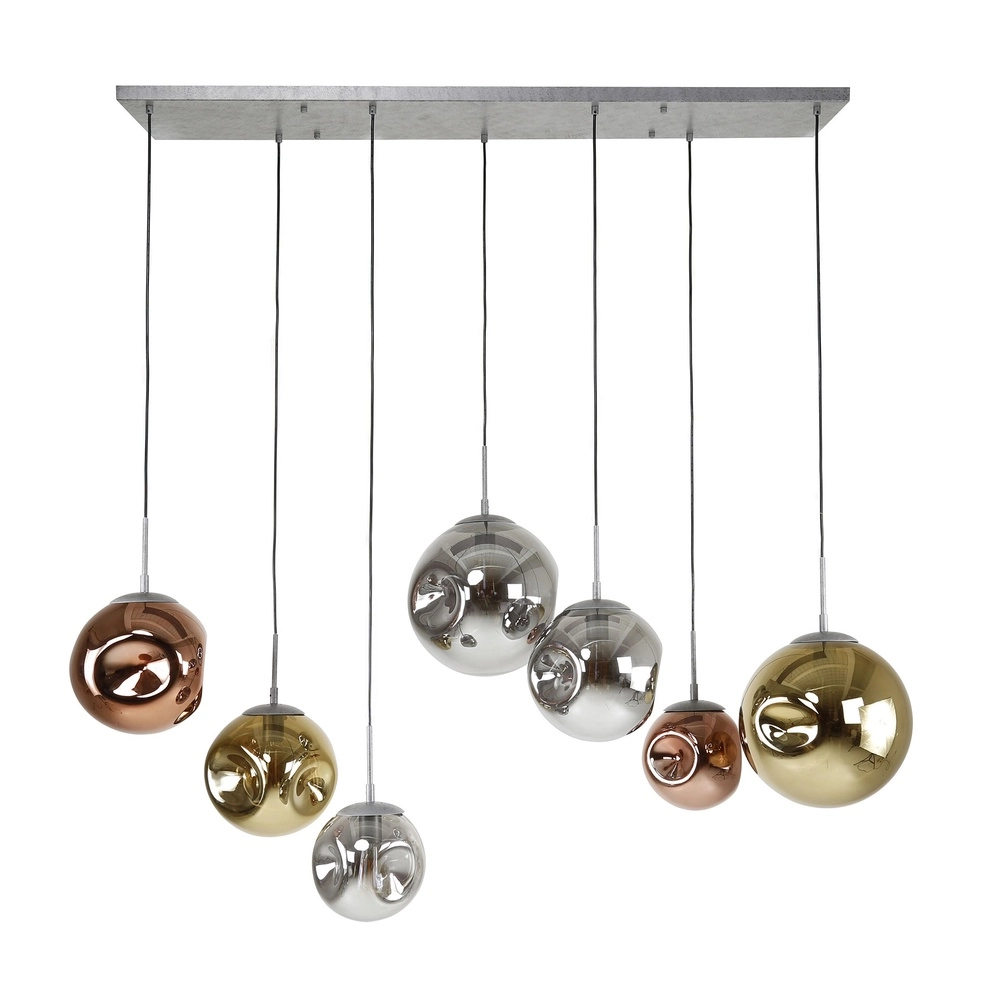 7-light pendant lamp Stellar colored spheres Lyora 8716803511682