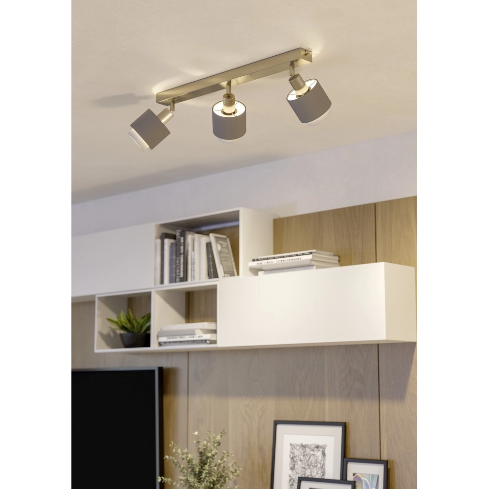 3-light ceiling lamp Bellizzi Stainless steel - 2x E14 Eglo 9008606304387