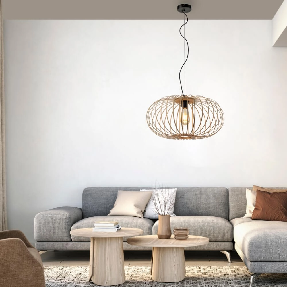 Wooden hanging lamp Racoon Ø 50cm Just Light 4043689986810
