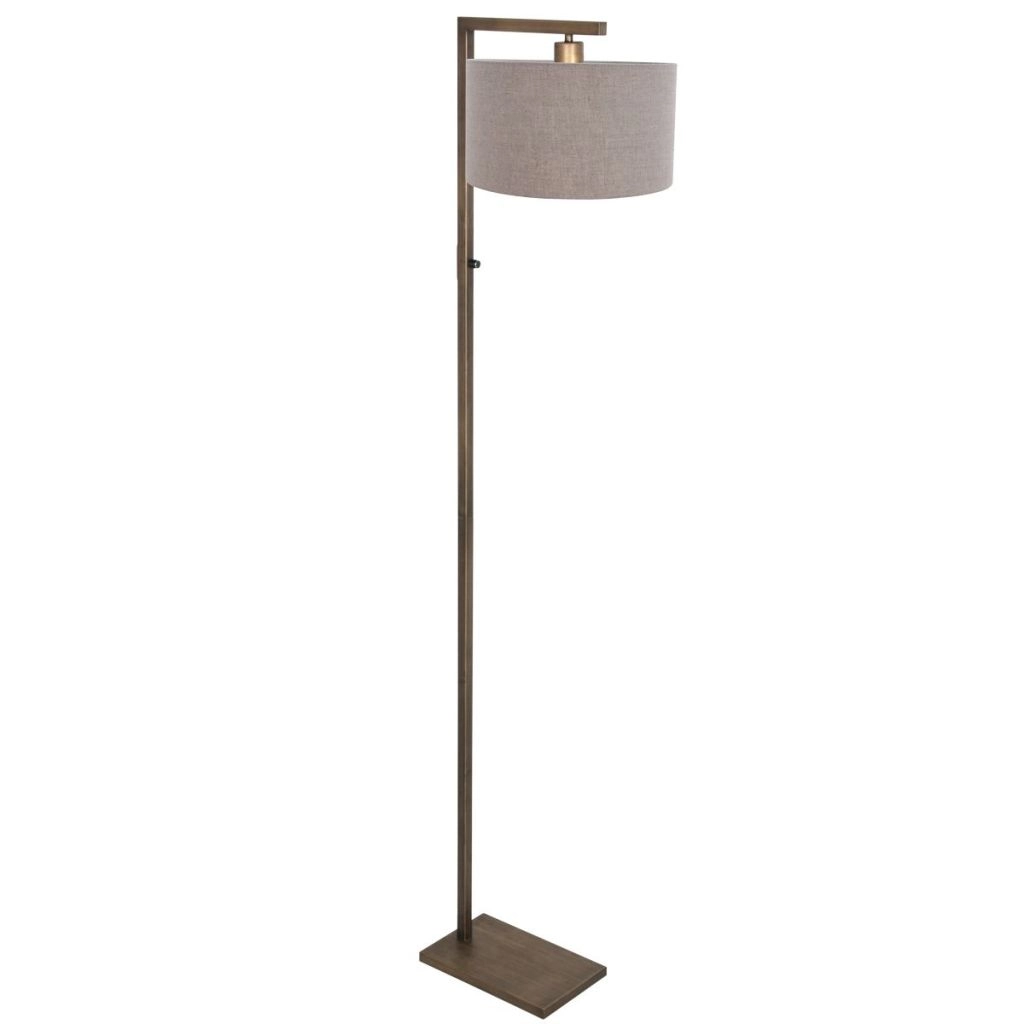 Floor lamp bronze Stang with grey hood Steinhauer 8712746189711