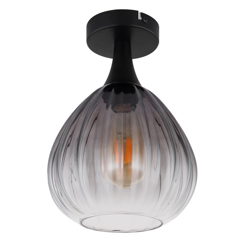 Black ceiling lamp Olsen Ø 20cm Globo 9007371450800