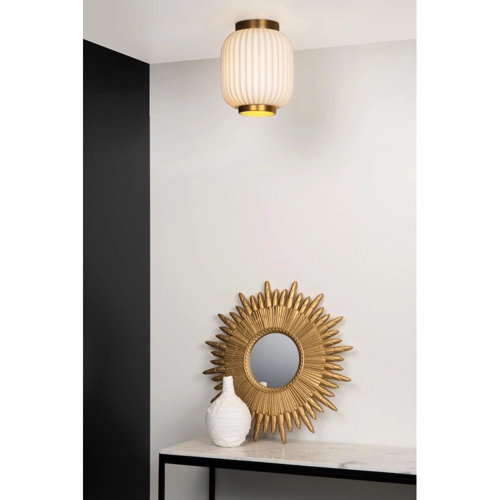 Design ceiling lamp Gosse Gold with white Lucide 5411212134172