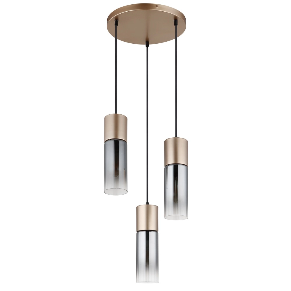 3-light pendant lamp Annika brown design Globo 9007371528905