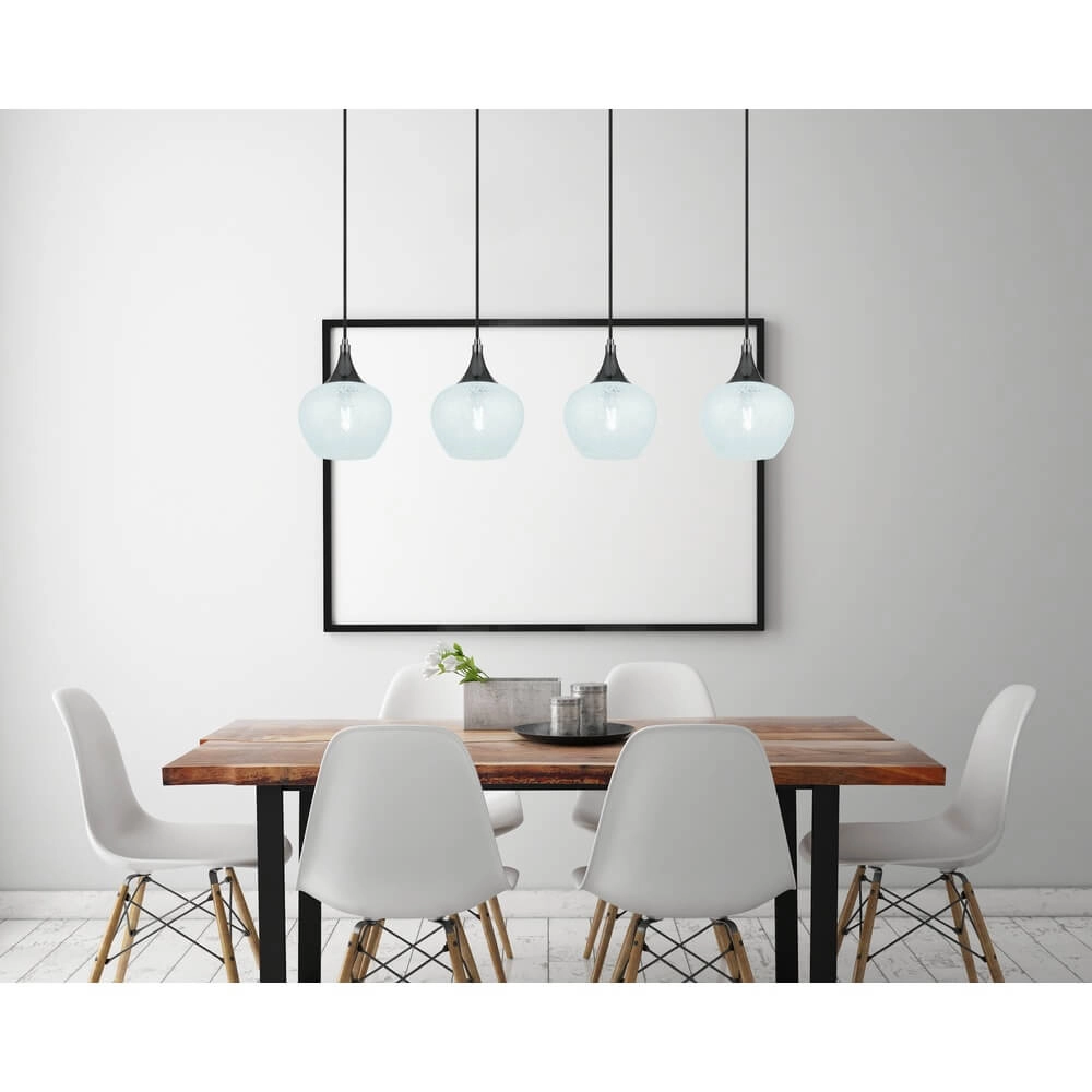 Anthracite pendant lamp Maxy with white glass 4-lights Globo 9007371456178