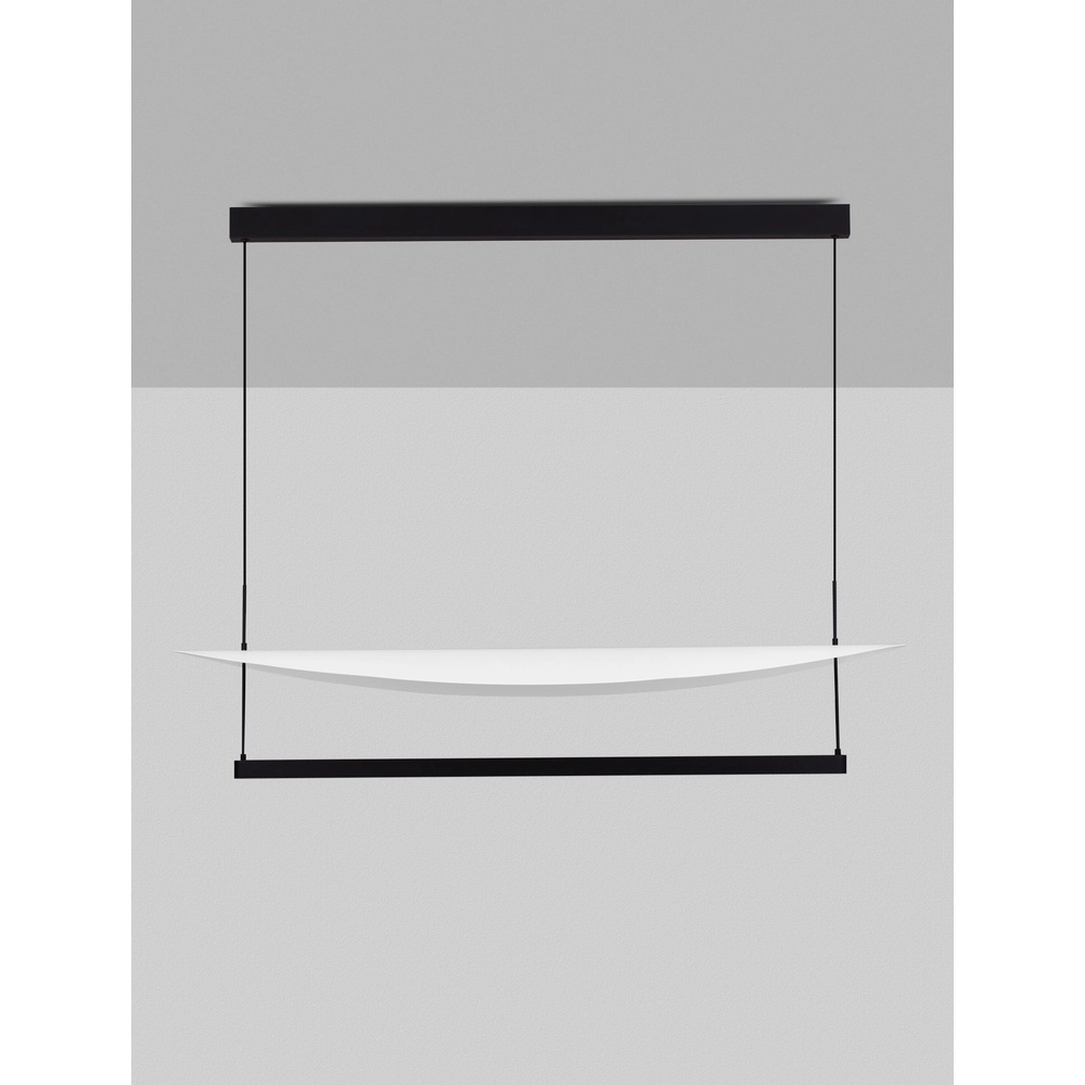 Pendant lamp Diona oval black with white 2700K