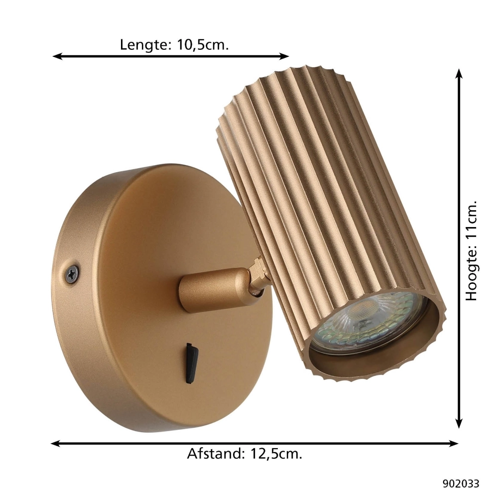 Surface-mounted spot Portillo Single gold Eglo 9008606360543