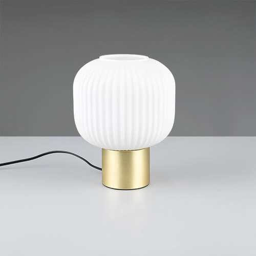Trendy table lamp Diva gold with white glass Trio 4017807614534
