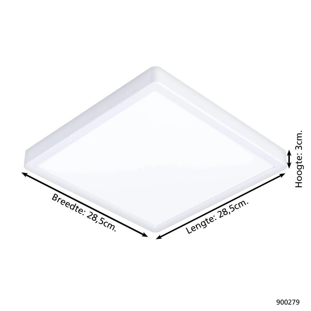 Square ceiling lamp Argolis 2 IP44 white Eglo 9008606232642